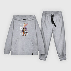 Костюм хлопковый детский Будь как кролик, цвет: меланж