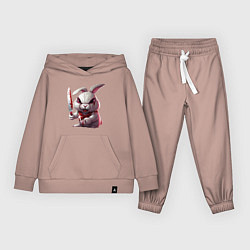 Костюм хлопковый детский Зайчик Маньяк, цвет: пыльно-розовый