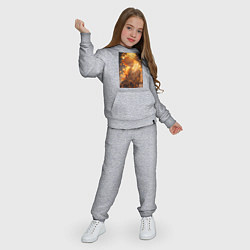 Костюм хлопковый детский Клинок, рассекающий демонов Дзэнъицу Агацума, цвет: меланж — фото 2