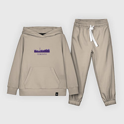 Костюм хлопковый детский Силуэт Торонто, цвет: миндальный