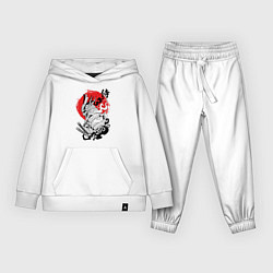 Костюм хлопковый детский Самурай в маске Хання, цвет: белый