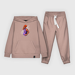 Костюм хлопковый детский Vince Carter dunker, цвет: пыльно-розовый