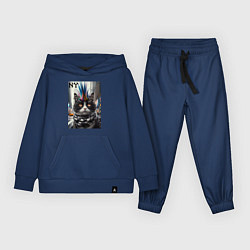 Детский костюм Кот панк с разноцветным хаером - Нью-Йорк