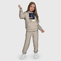 Костюм хлопковый детский Mercedes-benz автомобиль ретро, цвет: миндальный — фото 2