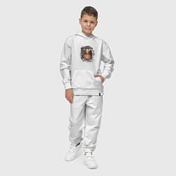 Костюм хлопковый детский Ванпанчмен герой, цвет: белый — фото 2