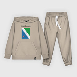 Костюм хлопковый детский Running club, цвет: миндальный