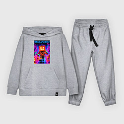 Костюм хлопковый детский Halloween is coming - neon glow collaboration, цвет: меланж