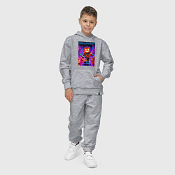 Костюм хлопковый детский Halloween is coming - neon glow collaboration, цвет: меланж — фото 2
