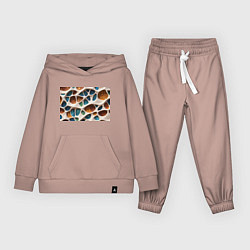 Костюм хлопковый детский Вдохновлено Антонио Гауди, цвет: пыльно-розовый