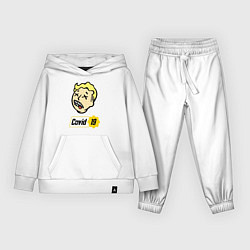 Костюм хлопковый детский Vault boy - covid 19, цвет: белый