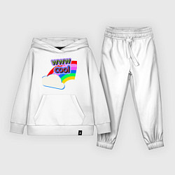 Костюм хлопковый детский Rainbow Vibes, цвет: белый