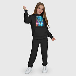 Костюм хлопковый детский Cool cyber dancer - neon glow, цвет: черный — фото 2