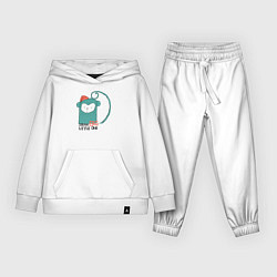 Костюм хлопковый детский Мечтай по-крупному малыш, цвет: белый