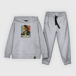 Костюм хлопковый детский Tupac - all eyez on me, цвет: меланж