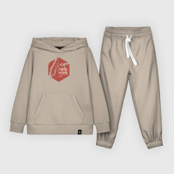 Костюм хлопковый детский New York hyped, цвет: миндальный