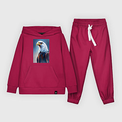 Костюм хлопковый детский Грациозный орел, цвет: маджента