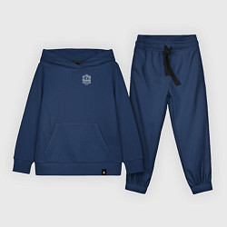 Костюм хлопковый детский Без труда не вытащишь и рыбку - белая надпись, цвет: тёмно-синий