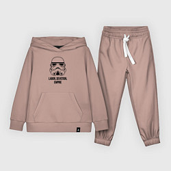 Костюм хлопковый детский Empire labor devotion, цвет: пыльно-розовый