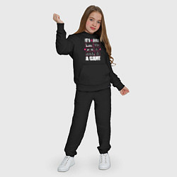 Костюм хлопковый детский Игра в кальмара, цвет: черный — фото 2