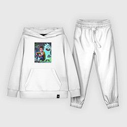 Костюм хлопковый детский Морти и призрак Рика Санчеса - нейроарт фантазия, цвет: белый