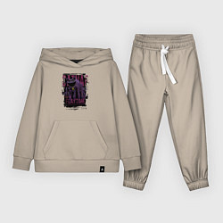 Костюм хлопковый детский Кот дремот Catnap, цвет: миндальный