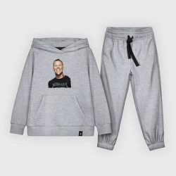 Костюм хлопковый детский James Alan Hetfield - Metallica leader, цвет: меланж