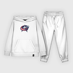 Костюм хлопковый детский Columbus blue jackets - hockey team - emblem, цвет: белый