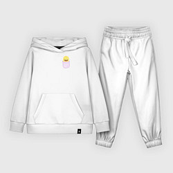 Костюм хлопковый детский BbokAri in pocket, цвет: белый