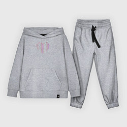 Костюм хлопковый детский Любовь на сердце, цвет: меланж