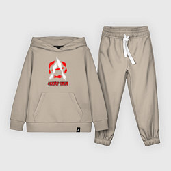 Костюм хлопковый детский Анархия Сектор газа, цвет: миндальный