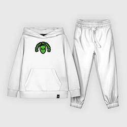 Костюм хлопковый детский Остерегайтесь людей, цвет: белый