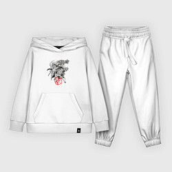 Костюм хлопковый детский Ванпис персонажи, цвет: белый