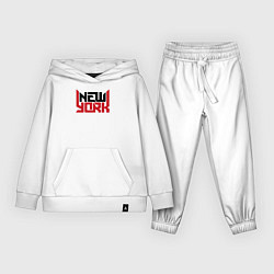 Костюм хлопковый детский America New York, цвет: белый