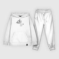 Костюм хлопковый детский Будь свободен, цвет: белый