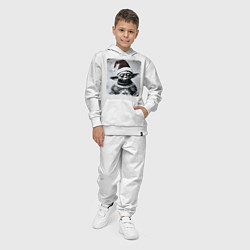 Костюм хлопковый детский Винтажный Йода в свитере, цвет: белый — фото 2