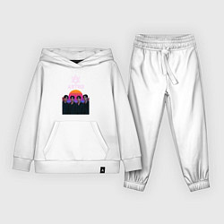 Костюм хлопковый детский Astro retro, цвет: белый