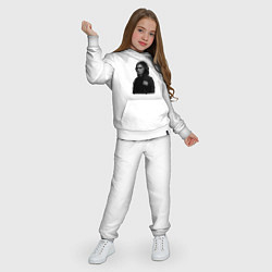 Костюм хлопковый детский Bones в капюшоне с наушниками, цвет: белый — фото 2