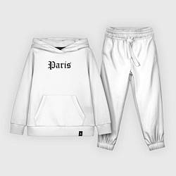 Костюм хлопковый детский Paris - France, цвет: белый