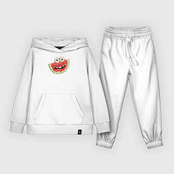 Костюм хлопковый детский Арбузный смайл, цвет: белый