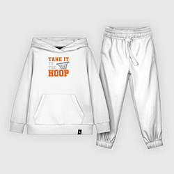 Костюм хлопковый детский Take it to the hoop, цвет: белый