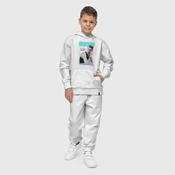 Костюм хлопковый детский Depeche Mode Dave Gahan - 80s style, цвет: белый — фото 2