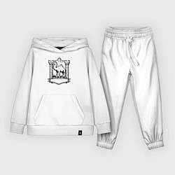 Костюм хлопковый детский Верблюд у стен крепости Челябинск, цвет: белый