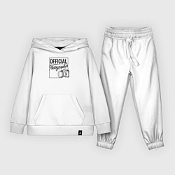 Костюм хлопковый детский Официальный фотограф, цвет: белый