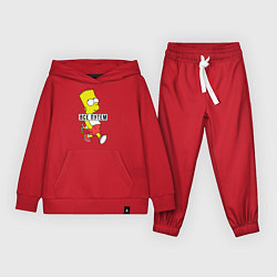 Костюм хлопковый детский Барт Симпсон: Все путем цвета красный — фото 1