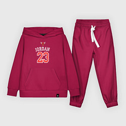 Костюм хлопковый детский Jordan 23, цвет: маджента