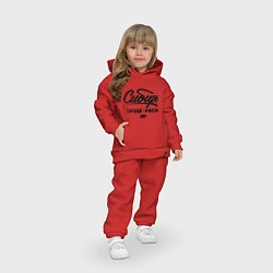 Детский костюм оверсайз Сибирь: cердце России, цвет: красный — фото 2