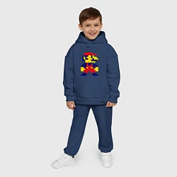 Детский костюм оверсайз Pixel Mario, цвет: тёмно-синий — фото 2