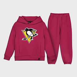 Детский костюм оверсайз Pittsburgh Penguins, цвет: маджента