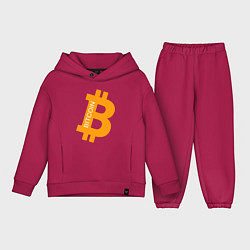 Детский костюм оверсайз Bitcoin Boss, цвет: маджента