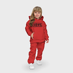 Детский костюм оверсайз Нефть, цвет: красный — фото 2